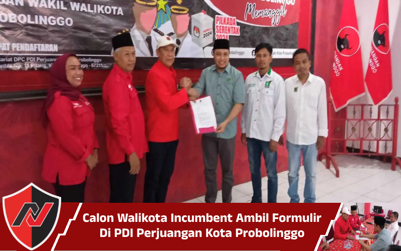 Calon Walikota Incumbent Ambil Formulir Di PDI Perjuangan Kota&nbsp;Probolinggo