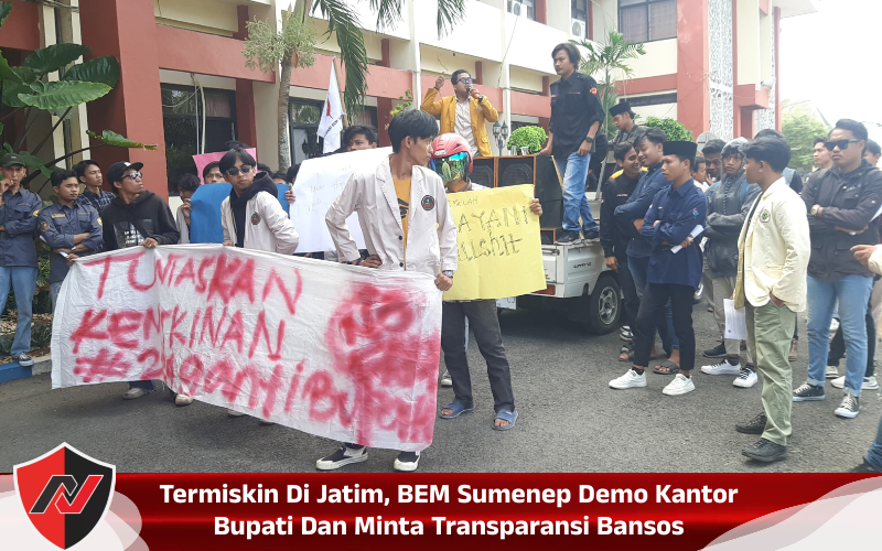 Termiskin Di Jatim, BEM Sumenep Demo Kantor Bupati Dan Minta Transparansi&nbsp;Bansos