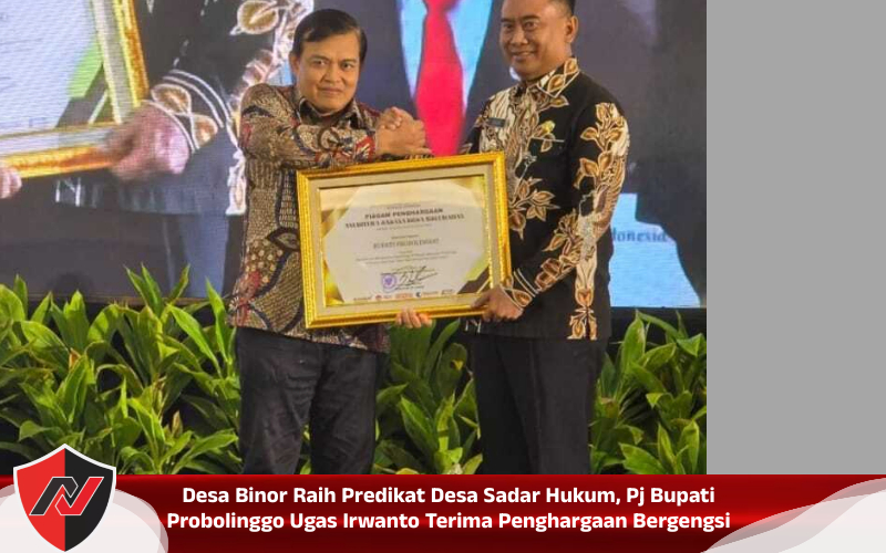 Desa Binor Raih Predikat Desa Sadar Hukum, Pj Bupati Probolinggo Ugas Irwanto Terima Penghargaan&nbsp;Bergengsi
