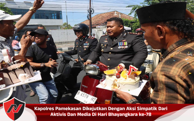 Kapolres Pamekasan Dikejutkan Dengan Aksi Simpatik Dari Aktivis Dan Media Di Hari Bhayangkara&nbsp;ke-78
