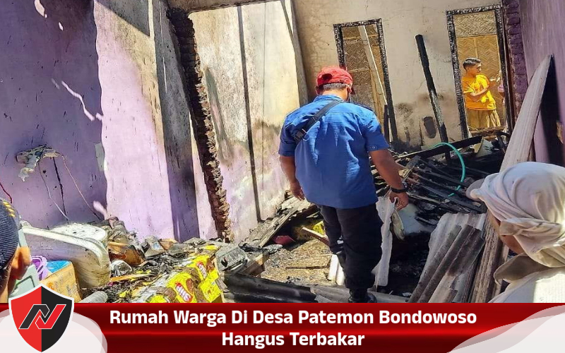 Rumah Warga Di Desa Patemon Bondowoso Hangus&nbsp;Terbakar