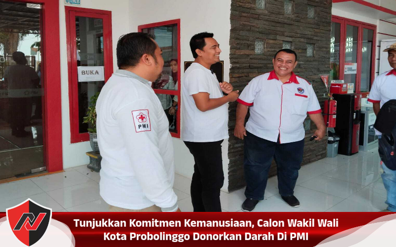Tunjukkan Komitmen Kemanusiaan, Calon Wakil Wali Kota Probolinggo Donorkan Darah Di&nbsp;PMI